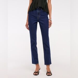 NEW! Abercrombie & Fitch The Ankle Straight Ultra High Rise W 27 L 26 Dark Wash